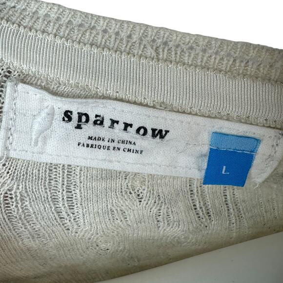 Anthropologie Sparrow Womens Sweater Large Colorblock Lightweight Cashmere Blend - Picture 7 of 8